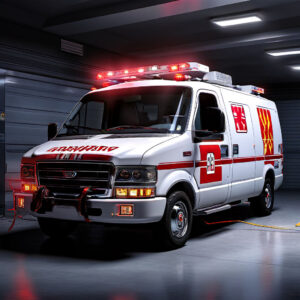 ambulance representing 24/7 garage door emergency services